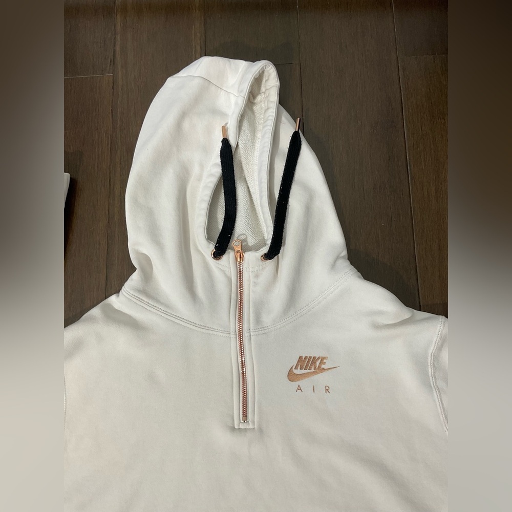 Nike Cream Relaxed Fit Hoodie Sweatshirt - Picture 6 of 8